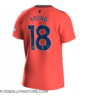 Everton Ashley Young #18 Replik Auswärtstrikot 2023-24 Kurzarm